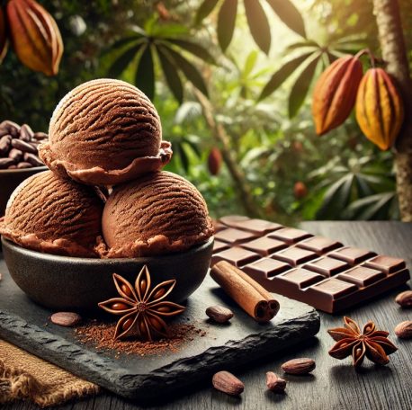 Schokoladeneis aus Biomilch Schokoladeneis