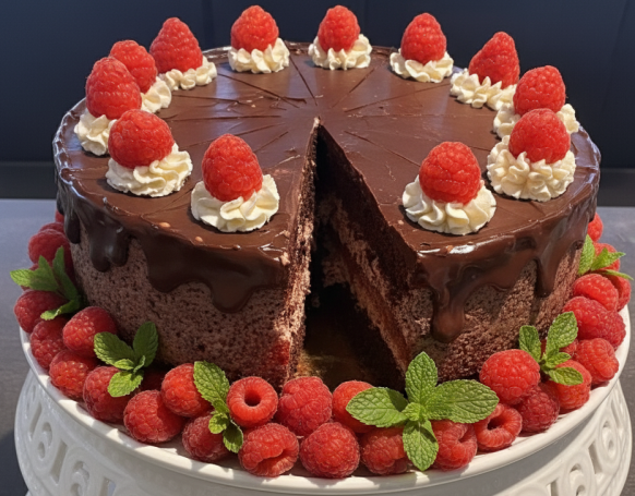 Schoko Himbeer Torte