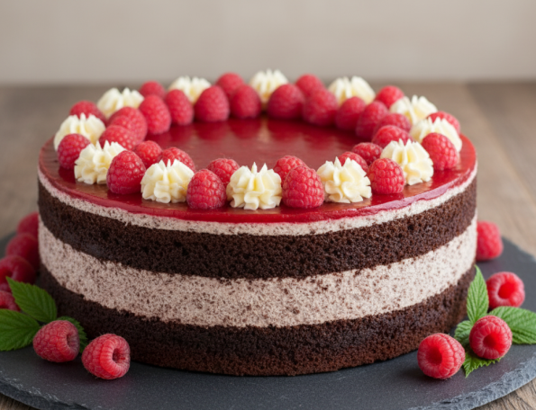 Schoko Himbeer Torte